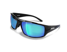 Load image into Gallery viewer, Angler Shiny Black / Blue Mirror Lens